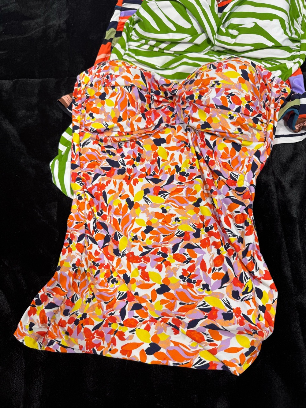 Hapari Multi-Print Women’s Swim Bikinis - Green, Orange, Blue, Black - Picture 2 of 5